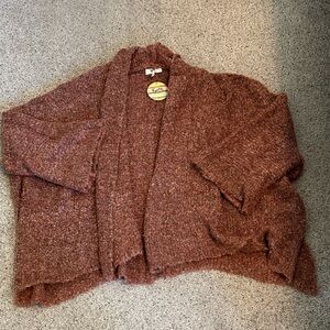 NWT Kye Mi Cozy Cardigan ~ Brown/Rust